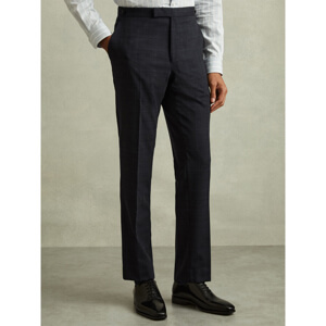 REISS GRACE Wool Blend Prince of Wales Check Trousers